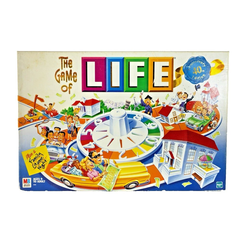 The Game of Life 40th Anniversary Milton Bradley 1999 Board Game Complete